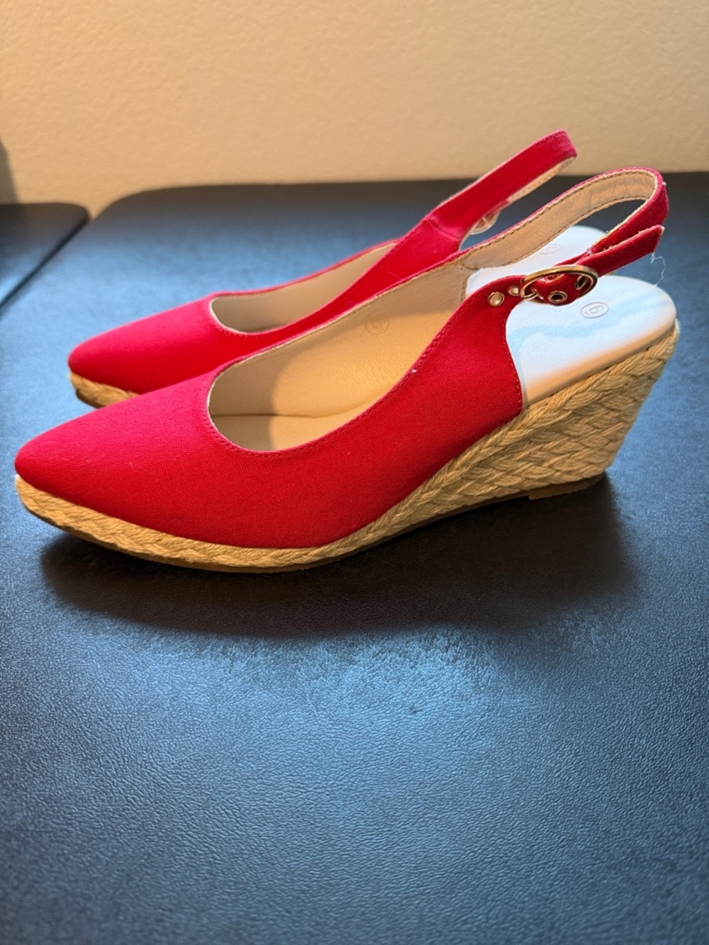 Women’s Wedge Sandals Espadrilles Closed Toe Slingback Buckle Strap Summer Shoes - Picture 5 of 8